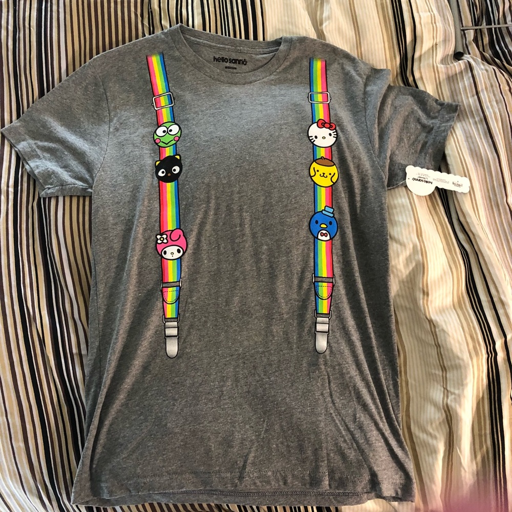 Hello Sanrio suspenders shirt